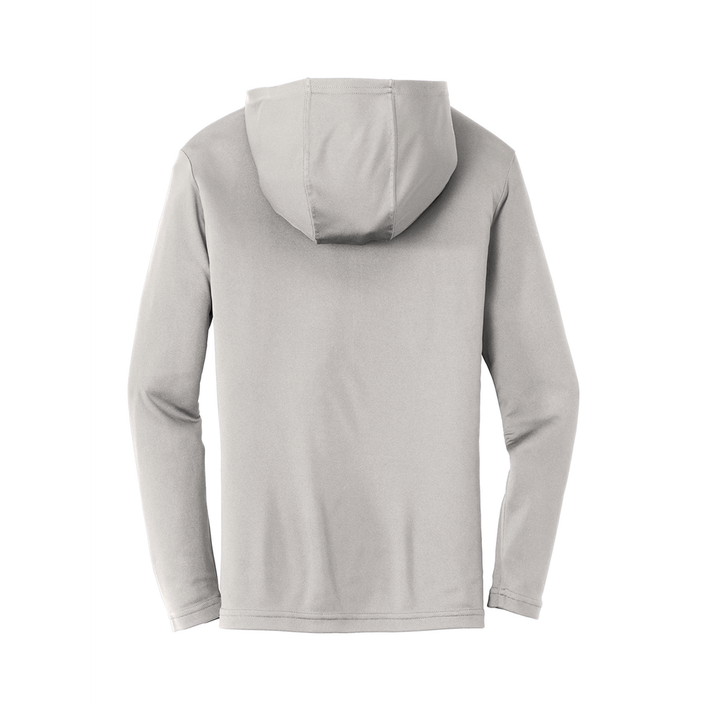 Swag Dri Fit Long Sleeve Hoodie - Silver/White