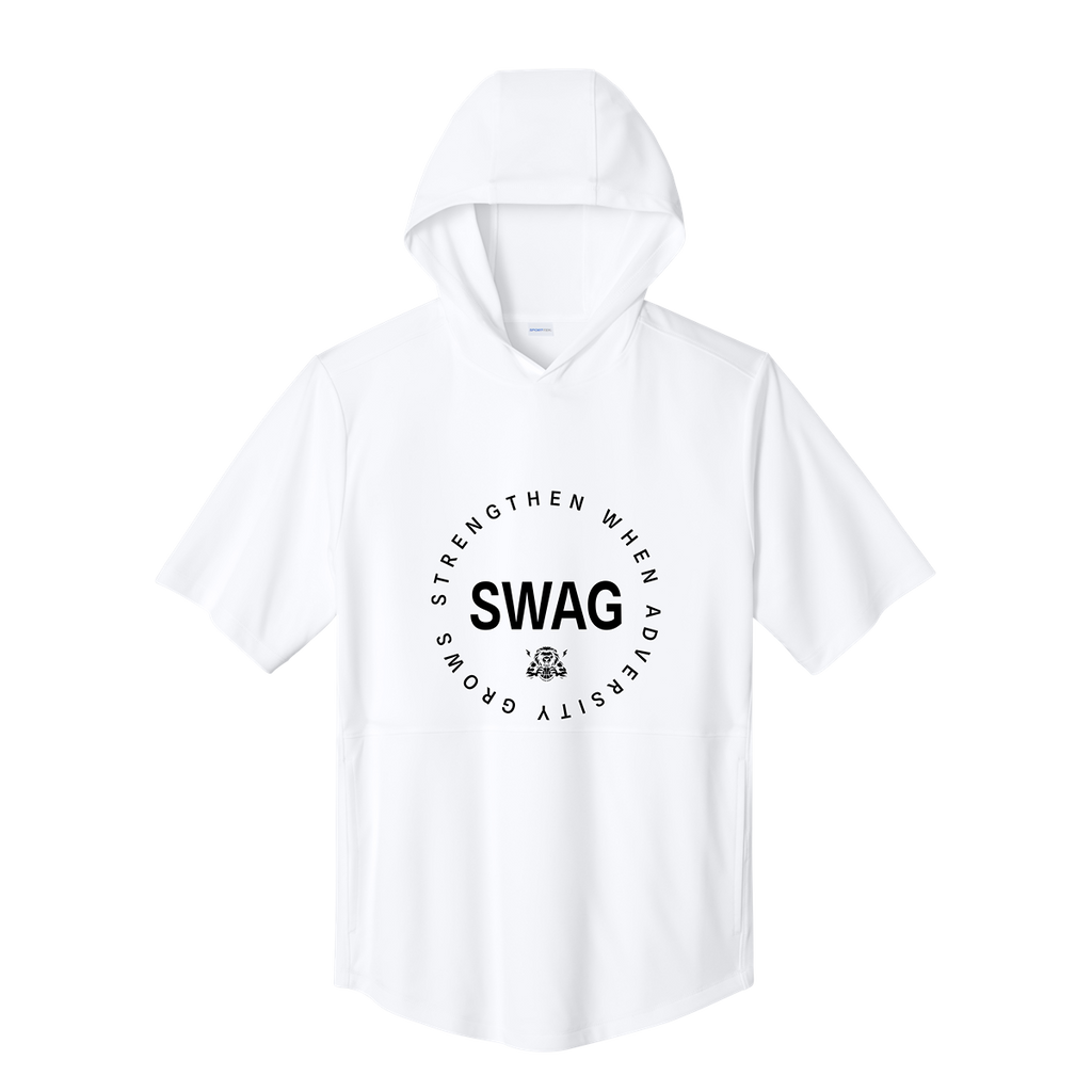 Swag Short Sleeve Hoodie - White