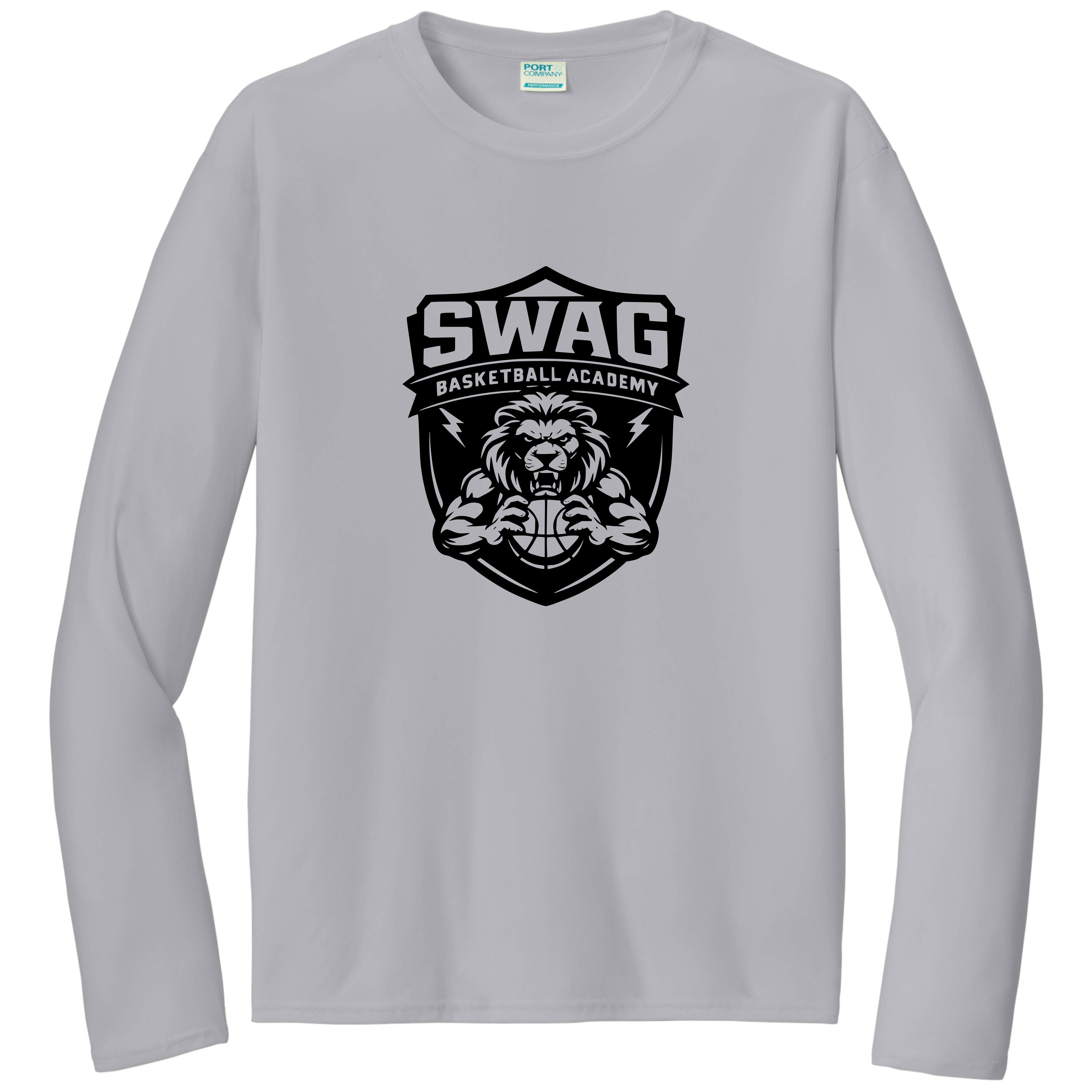 Swag Dri Fit Long Sleeve Fan Shirt - Silver/Black