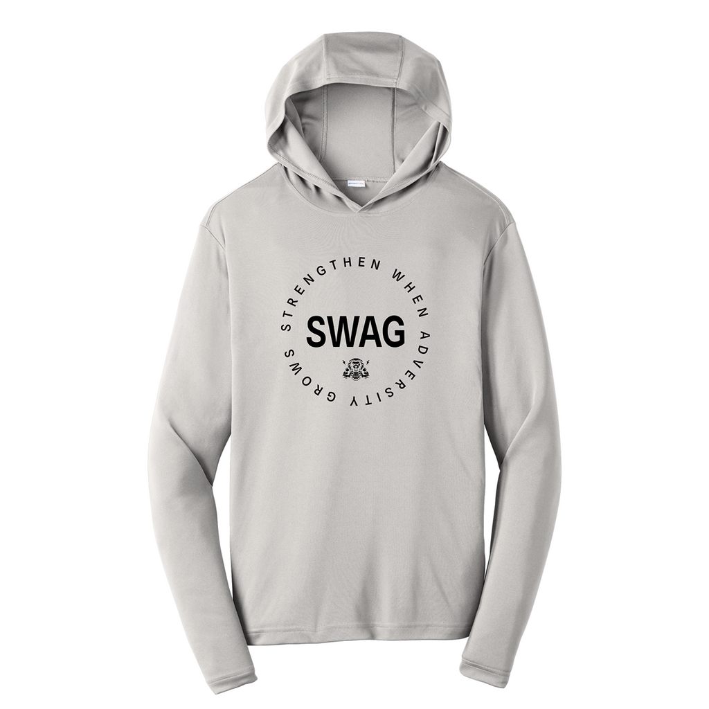 Swag Dri Fit Long Sleeve Hoodie - Silver/Black